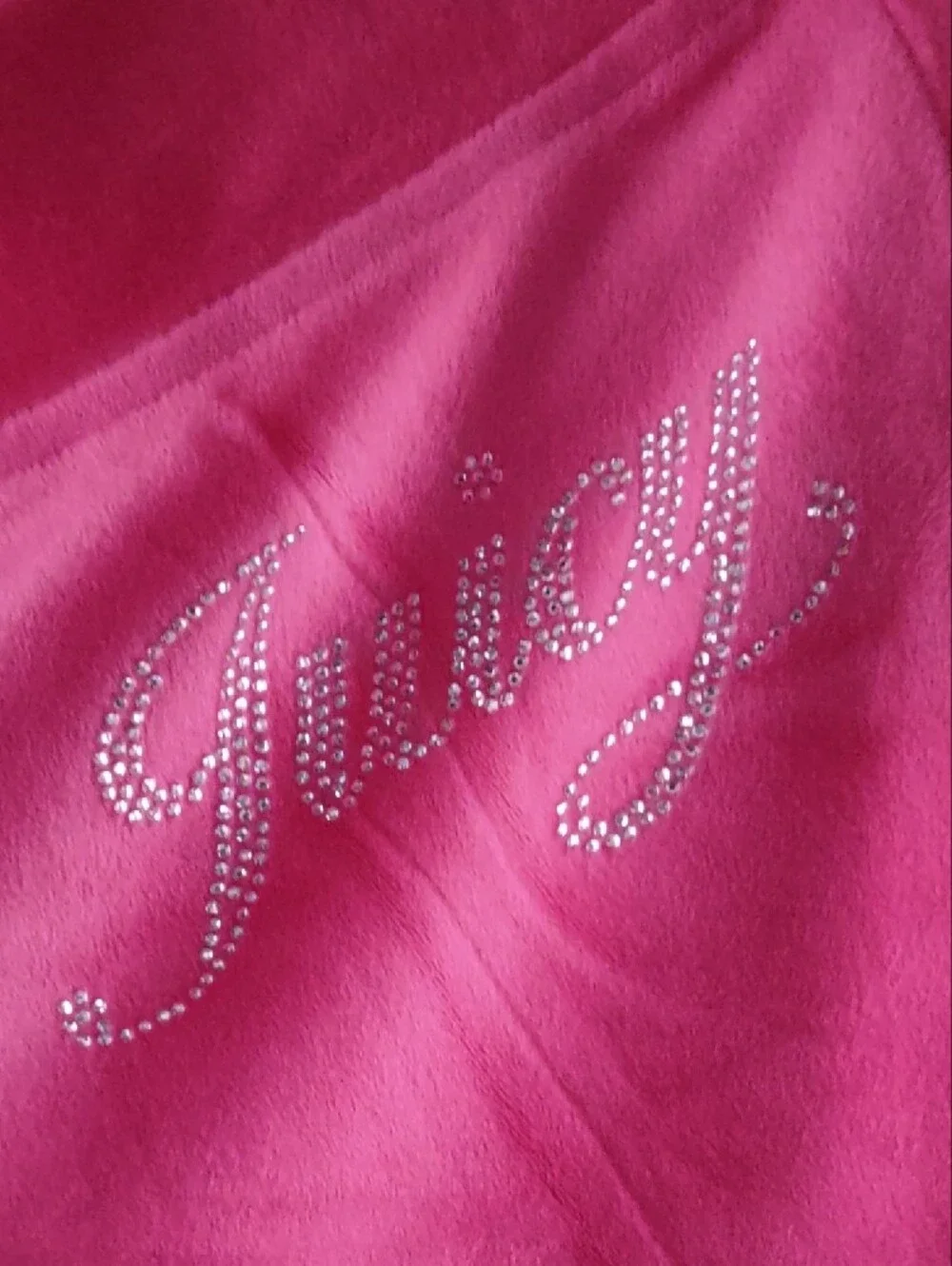 NWTS*  Juicy Couture *Hot Pink Velour Tracksuit Set XL Bling Rhinestones
